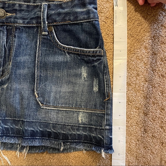 VINTAGE 2000s ABERCROMBIE & FITCH DENIM CARGO MINI SKIRT - Picture 9 of 10